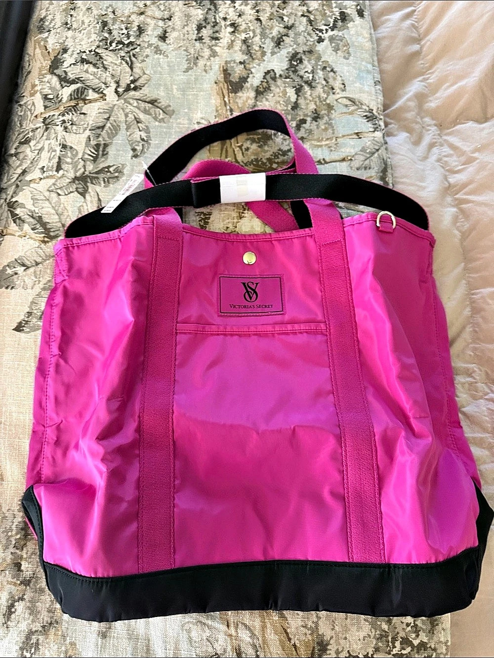 Victoria's Secret Nylon Tote Bag Pink & Black